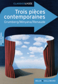 Couverture Trois pièces contemporaines (,Philippe Minyana,Noëlle Renaude)