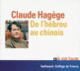 Couverture De l'hébreu au chinois (Claude Hagège)