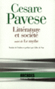 Couverture Littérature et société/Le mythe (Cesare Pavese)