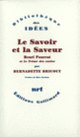 Couverture Le Savoir et la Saveur (Bernadette Bricout)