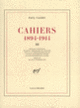 Couverture Cahiers (Paul Valéry)