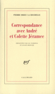 Couverture Correspondance avec André et Colette Jéramec ()