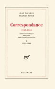 Couverture Correspondance (,Francis Ponge)