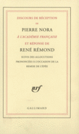 Couverture Discours de réception à l'Académie française et réponse de René Rémond (,René Rémond)