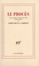 Couverture Le Procès (Jean-Louis Barrault,André Gide,Franz Kafka)