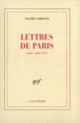 Couverture Lettres de Paris pour le «New Weekly» (Valery Larbaud)