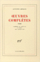 Couverture Œuvres complètes (Antonin Artaud)