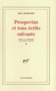 Couverture Prospectus et tous écrits suivants (Jean Dubuffet)
