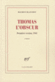 Couverture Thomas l'Obscur (Maurice Blanchot)