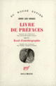 Couverture Livre de préfaces / Essai d'autobiographie (Jorge Luis Borges)