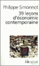 Couverture 39 leçons d'économie contemporaine (Philippe Simonnot)