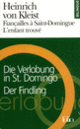 Couverture Fiançailles à Saint-Domingue/Die Verlobung in St. Domingo – L'Enfant trouvé/Der Findling (Heinrich von Kleist)