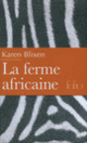Couverture La ferme africaine (Karen Blixen)