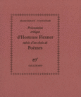 Couverture Présentation critique d'Hortense Flexner / Choix de poèmes (,Marguerite Yourcenar)