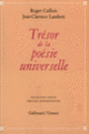 Couverture Trésor de la poésie universelle ( Anthologies,Roger Caillois,Jean-Clarence Lambert)