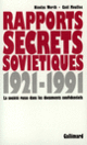 Couverture Rapports secrets soviétiques (Gaël Moullec,Nicolas Werth)