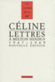 Couverture Lettres à Milton Hindus (Louis-Ferdinand Céline)