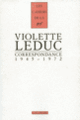 Couverture Correspondance (Violette Leduc)