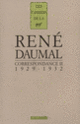 Couverture Correspondance (René Daumal)