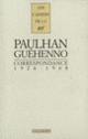 Couverture Correspondance (Jean Guéhenno,Jean Paulhan)