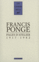 Couverture Pages d'atelier (Francis Ponge)