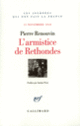 Couverture L'armistice de Rethondes (Pierre Renouvin)