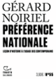Couverture Préférence nationale (Gérard Noiriel)