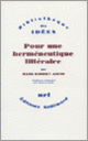 Jauss, Hérmeneutique