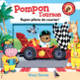 Couverture Pompon l'ourson super pilote de course! (Benji Davies)