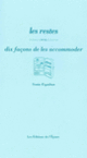Couverture Les restes, dix façons de les accomoder (Sonia Ezgulian)