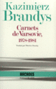 Couverture Carnets de Varsovie (Kazimierz Brandys)
