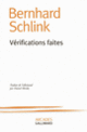 Couverture Vérifications faites (Bernhard Schlink)