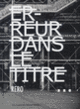 Couverture Erreur dans le titre ( Rero)