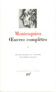 Couverture Œuvres complètes ( Montesquieu)