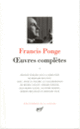 Couverture Œuvres complètes (Francis Ponge)