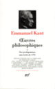 Couverture Œuvres philosophiques ( Kant) Couverture Œuvres philosophiques ( Kant)