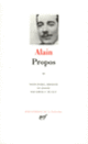 Couverture Propos ( Alain)