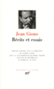 Couverture Récits et essais (Jean Giono)