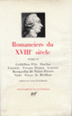 Couverture Romanciers du XVIII<sup>e</sup> siècle ( Cazotte,Collectif(s) Collectif(s), Crébillon fils,Dominique Vivant Denon, Hamilton,Alain-René Lesage, Louvet de Couvray,Abbé Prévost,D.A.F. de Sade, Bernardin de Saint-Pierre,Gabriel Sénac de Meilhan)
