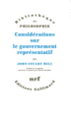Couverture Considérations sur le gouvernement représentatif (John Stuart Mill)