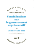 Couverture Considérations sur le gouvernement représentatif ()