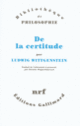 Couverture De la certitude (Ludwig Wittgenstein)
