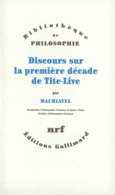 Couverture Discours sur la première décade de Tite-Live ()