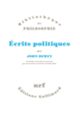 Couverture Écrits politiques (John Dewey)