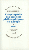 Couverture Encyclopédie des sciences philosophiques en abrégé ()
