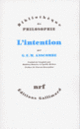 Couverture L'intention (G. E. M. Anscombe)
