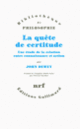 Couverture La quête de certitude (John Dewey)