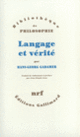Couverture Langage et vérité (Hans-Georg Gadamer)