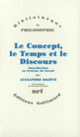 Couverture Le Concept, le Temps et le Discours (Alexandre Kojève)