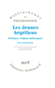 Couverture Les Jeunes hégéliens (Collectif(s) Collectif(s))
